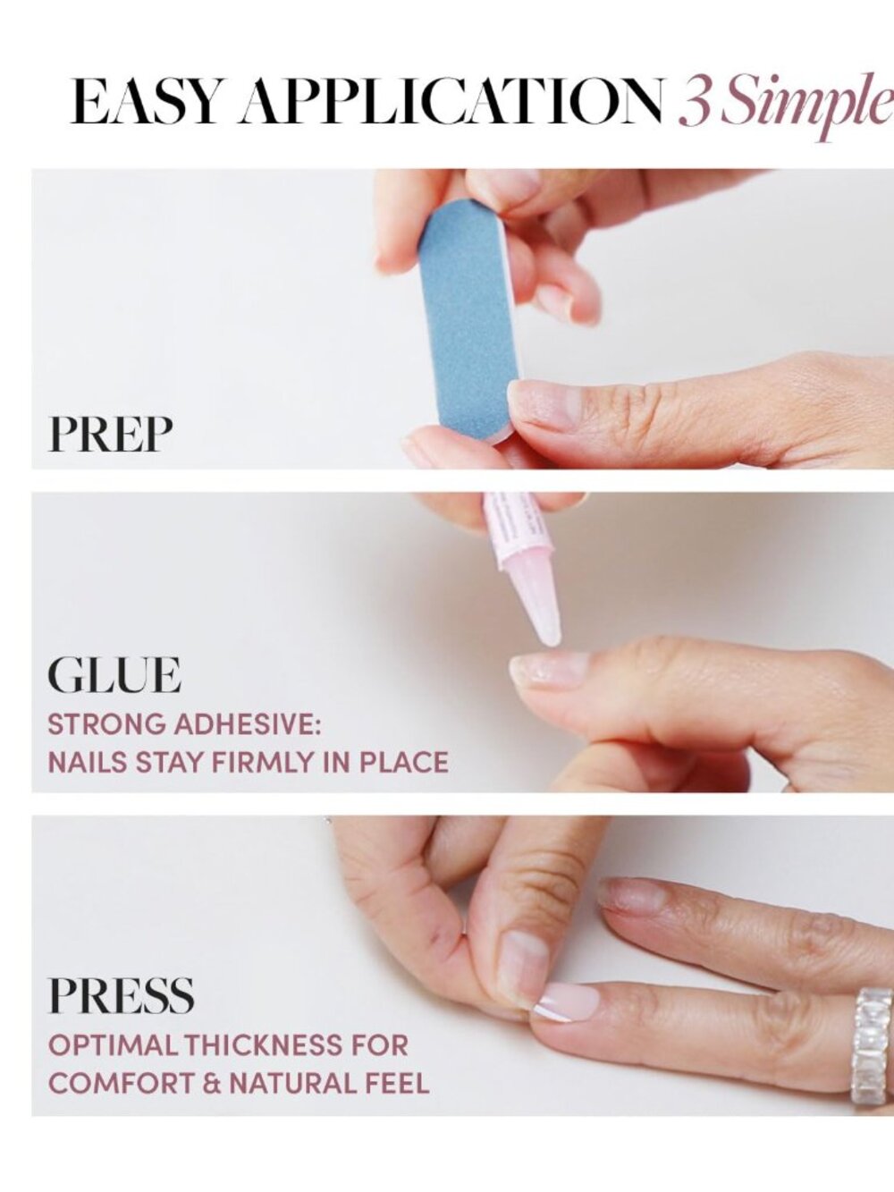 Glamnetic Press On Nails - Goal Digger Glossy, Semi-Transparent Short Round Nail - Picture 2 of 6